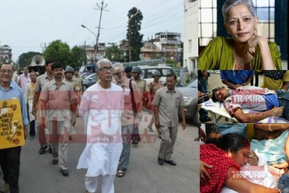Manik shed tears for Gauri Lankesh, but no rally-walk for Tripura’s 2 journalists murders : Still CPI-M claims opposition’s strike on Journalist Killing was ‘Politically Motivated’ & ‘Illogical’ Manik shed tears for Gauri Lankesh, but no rally-walk for Tripura’s 2 journalists murders : Still CPI-M claims opposition’s strike on Journalist Killing was ‘Politically Motivated’ & ‘Illogical’